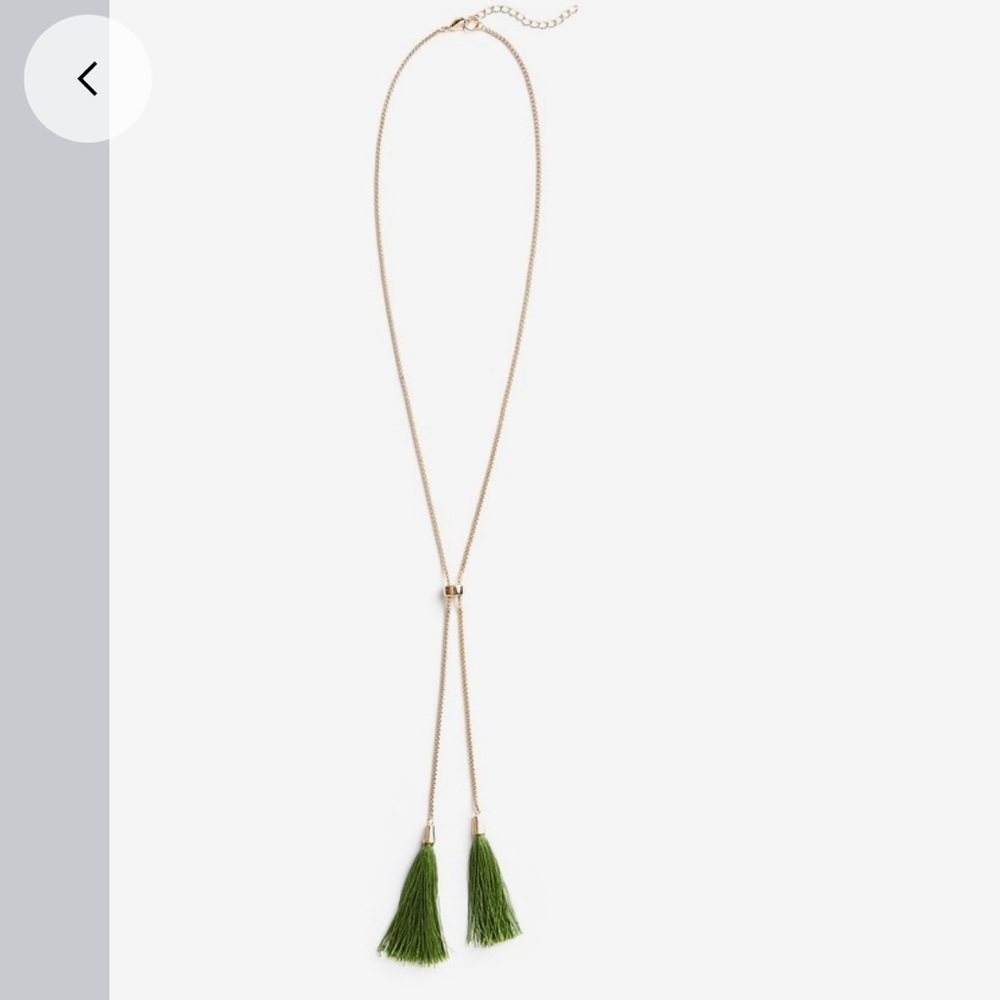 Green Tassel Necklace